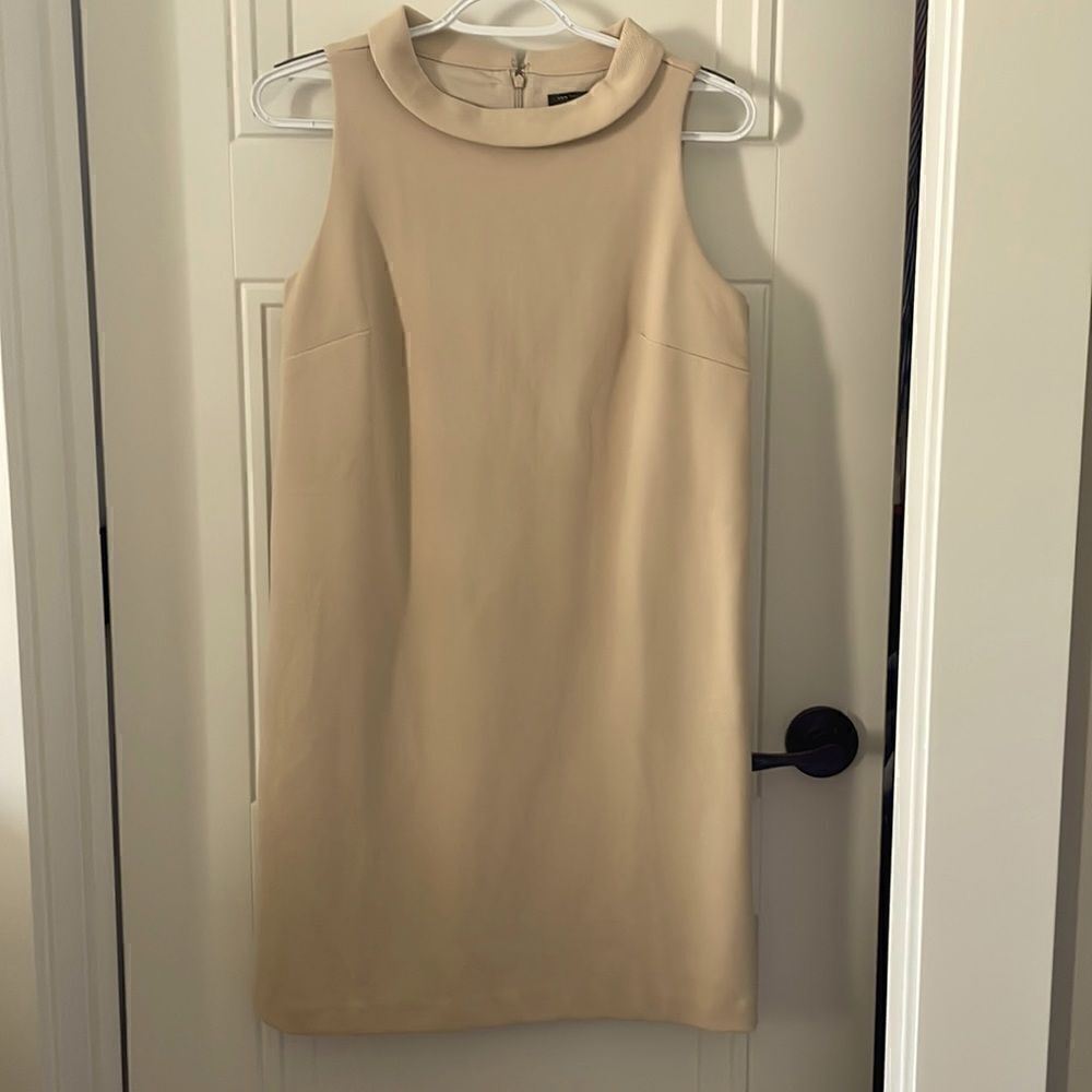 Ann Taylor Tan Collared Shift Dress